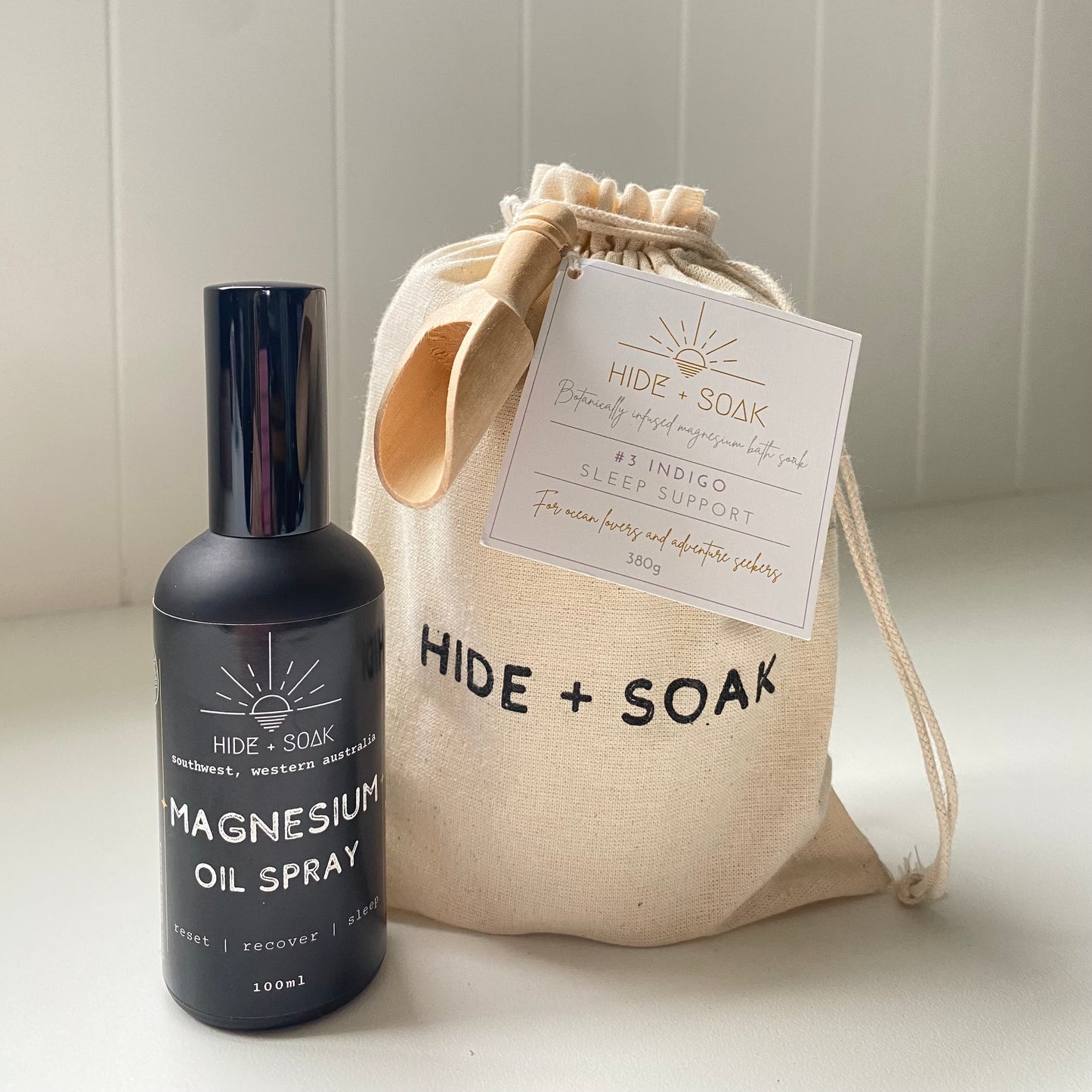 Sleep Bundle: #3 Indigo Sleep Support Bath Salts + Magnesium Oil Spray